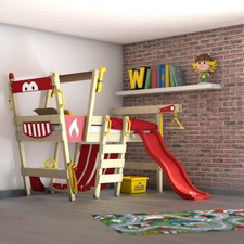 WICKEY CrAzY Smoky Loft bed Children's Single Bed Adventure bed with slide