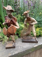 2 x EB VINTAGE MEXICAN PAPER MACHE FOLK ART FIGURES