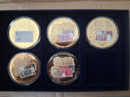 British banknotes gold - british, plated