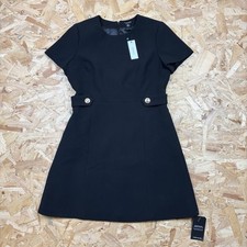 Karen Millen Petite Compact Stretch Essential Tailored Mini Dress Size UK 12 New