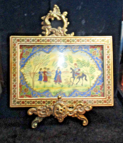 Antique persian hunting scene - hunting,