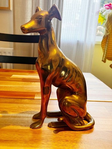 Vintage brass greyhound - brass,