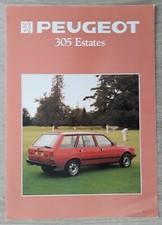 Peugeot 305 Estate Range Brochure c.1985 - GL  GLD  GR  SR  GTX