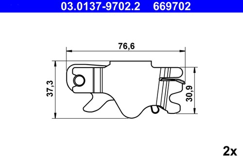 Parking brake shoes kit - for, vw