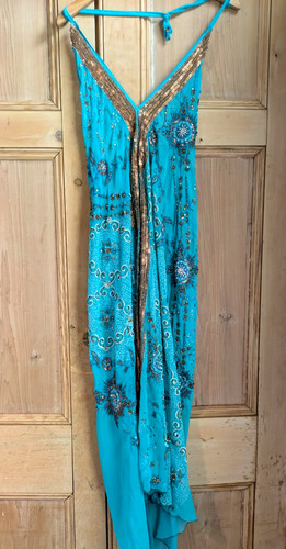 Halter neck blue dress - , 10