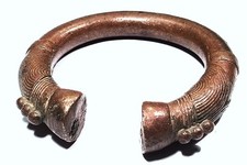 Dainty Bronze Manilla, West African Primitive Money 200g 8 x 8 x 1.2-1.5cm