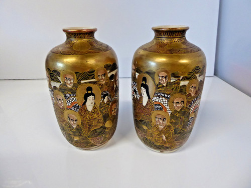 Antique pair small satsuma - antique, of