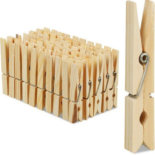 Wooden clothes pegs pine - wooden,