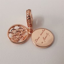 A Family Pink Dangle Charm Pandora Rose Gold Love Makes