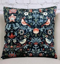 Velvet Decorative  Rustic Floral William Morris Style Cushion Covers Set Of 2