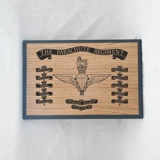 Parachute Regiment OAK VENEERED WOOD Wall Plaque SIGN BRITISH ARMY WW2 WW1