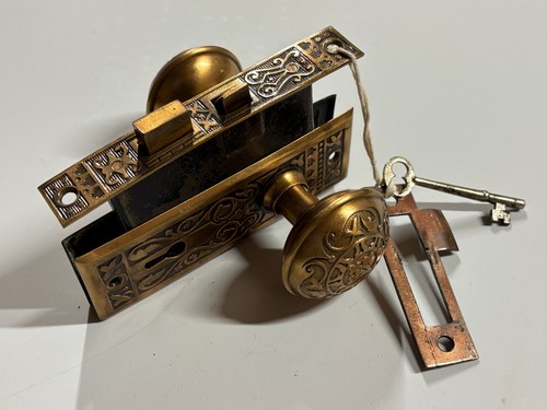 Antique brass inset - antique, mortise