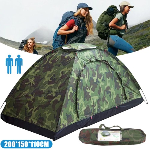 Large person camping - person, tent