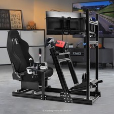 Marada Aluminum Profile Racing Sim Cockpit with Seat and TV Stand Fit For G29
