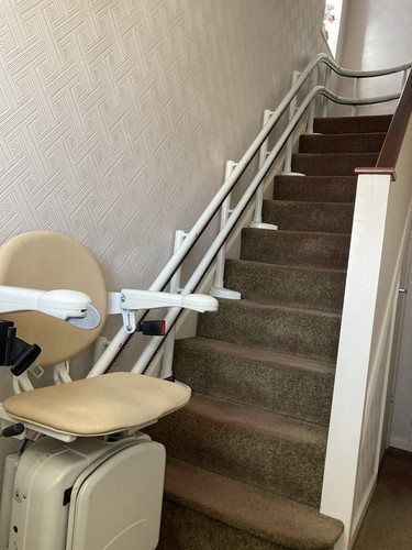 Stairlift with curved right - stairlift,