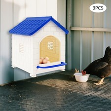 3 PCS Plastic Chicken Nesting Boxes with Nesting Pad for Laying Eggs Modern