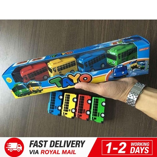 4pcs tayo bus toy - 4pcs, set