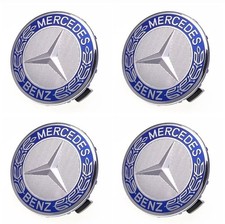 4 x Black Mercedes Benz 75mm