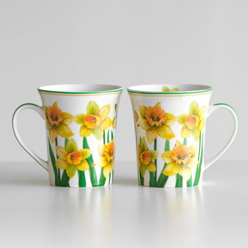 Fine china daffodil mugs - daffodil,