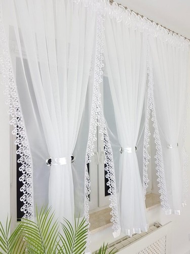 Elegant sheer lace curtains - lace,