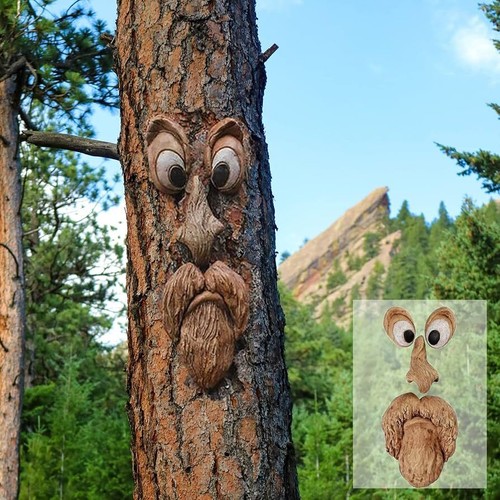 1pack resin tree face garden - tree,