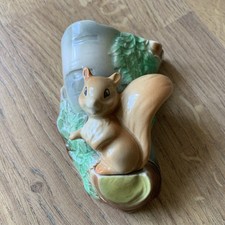 Vintage Hornsea Pottery Fauna Wall Hanging Pocket Vase SCAMP no 28 Squirrel 