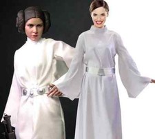 Cosplay Star Wars: Princess Leia Costume Dress Belt Wig Halloween party fullset