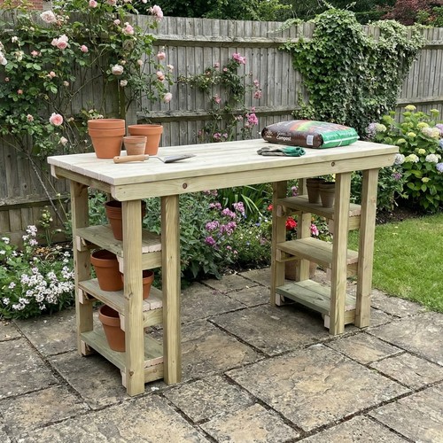 Wooden garden potting table - wooden,