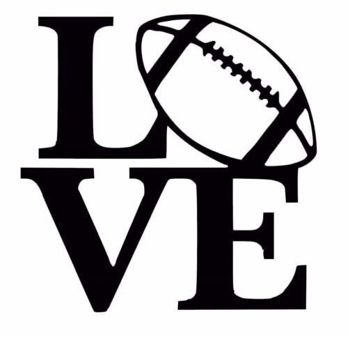 Huge love rugby sport - love, decal