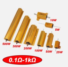 5W/10W/25W/50W/100W/200W/300W/500W Golden Aluminium Load Resistor Wirewound RX24
