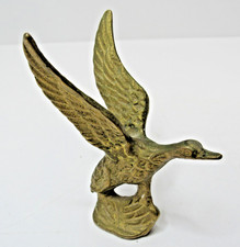 Solid Brass Duck BIRD Flying Figurine Vintage Antique 4" #SN