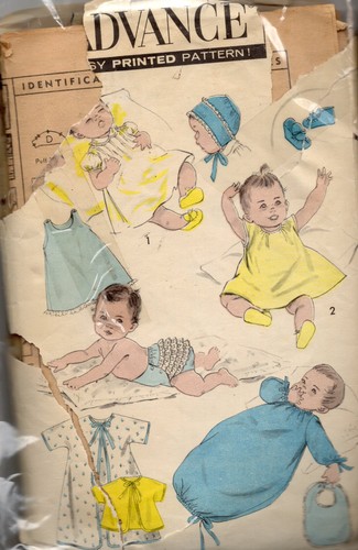 Adv 8219 infant layette - 50's,