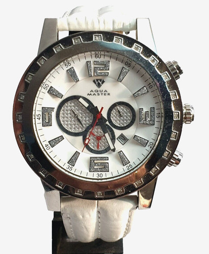 Aqua master mens quartz - aqua, white