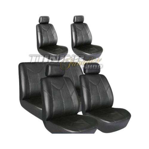 Seat bench faux - 4x, leather