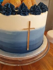 Cake Charm Acrylic Christening Baptism Confirmation Perspex Cross Decorative