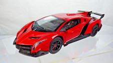 Lamborghini Veneno 1:24 Rare Red Radio Controlled Toy Car No Remote Broken