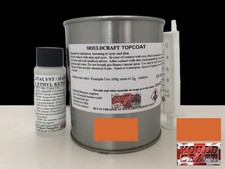 TANGERINE TOPCOAT / FLOWCOAT 1kg KIT FOR FIBREGLASS moulds, resin boat repair