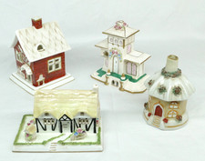 Coalport fine bone China - Red House, The Villa, Elizabethan Cottage & one other
