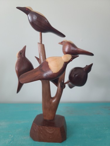 Vtg danish modern birds - danish, birds.carved