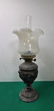 Large antique spelter oil - antique, lamp
