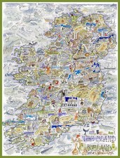 1000 Piece Jigsaw Puzzle Comical Map Of Ireland Artwork By Tim Bulmer 66 X 50 cm