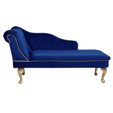 Navy blue stripe chaise Lounge