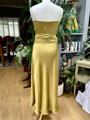 Zara chartreuse yellow satin - chartreuse,
