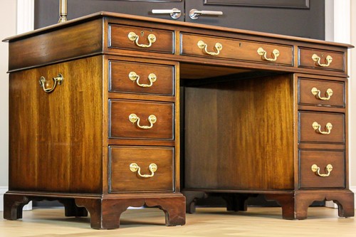 Antique solid mahogany twin - antique,