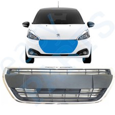 Peugeot 208 2015-2019 Active Grille calandre centrale Chromée / Complète