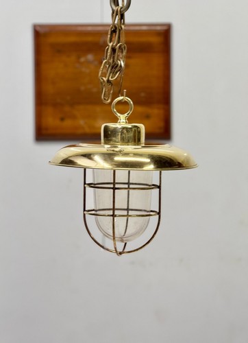 Vintage brass nautical hanging - brass,