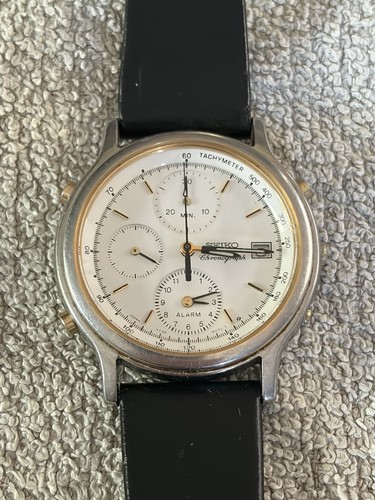 Seiko 7t32 6a50 vintage quartz - vintage,