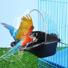 Bird Bath Box Hanging Birdbath Toy Parakeet Caged Bathing Tubs Parrot Bath Tub