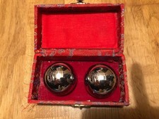 Chinese Baoding Stress Worry Health Relief Balls Vintage Chiming Style [Red-297]