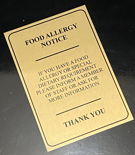 Food allergy metal - metal, sign